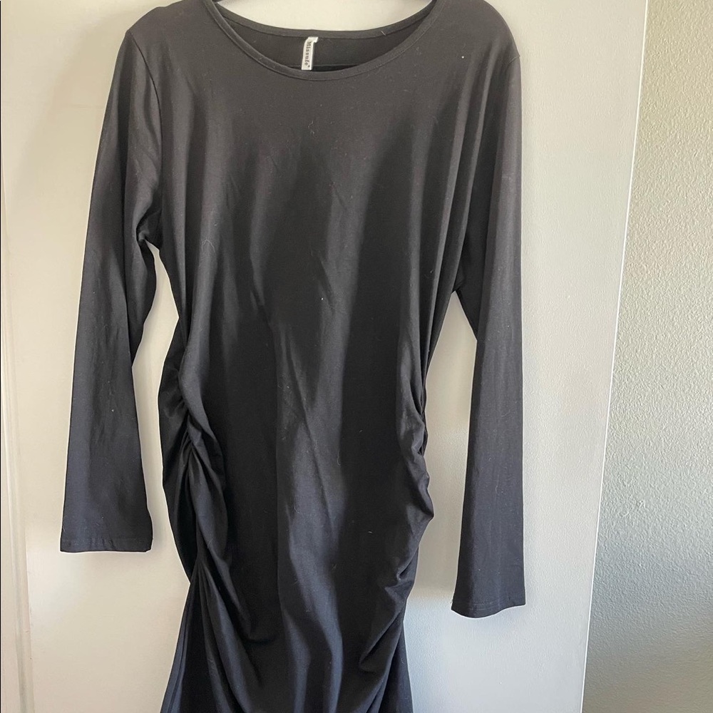 Simple Black Maternity Dress